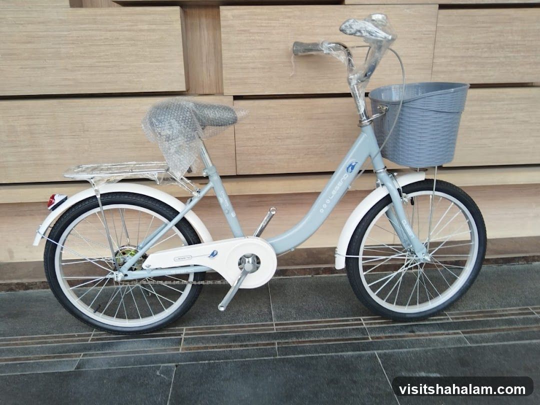 Light Blue Bicycle with Basket