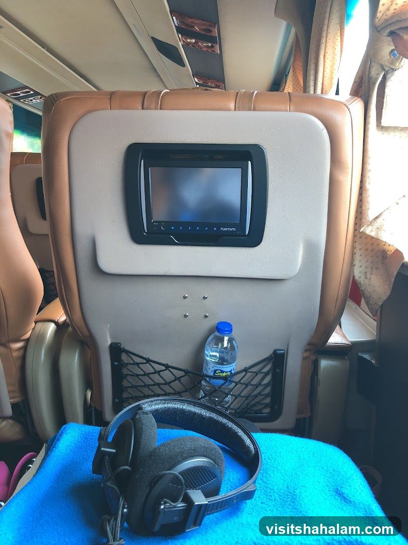 Bus Interior with Entertainment System