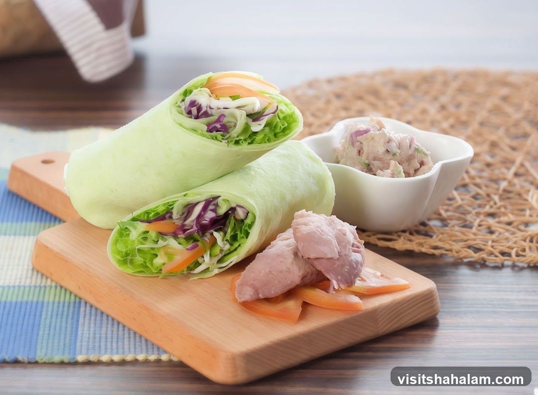 Tuna wraps with side salad