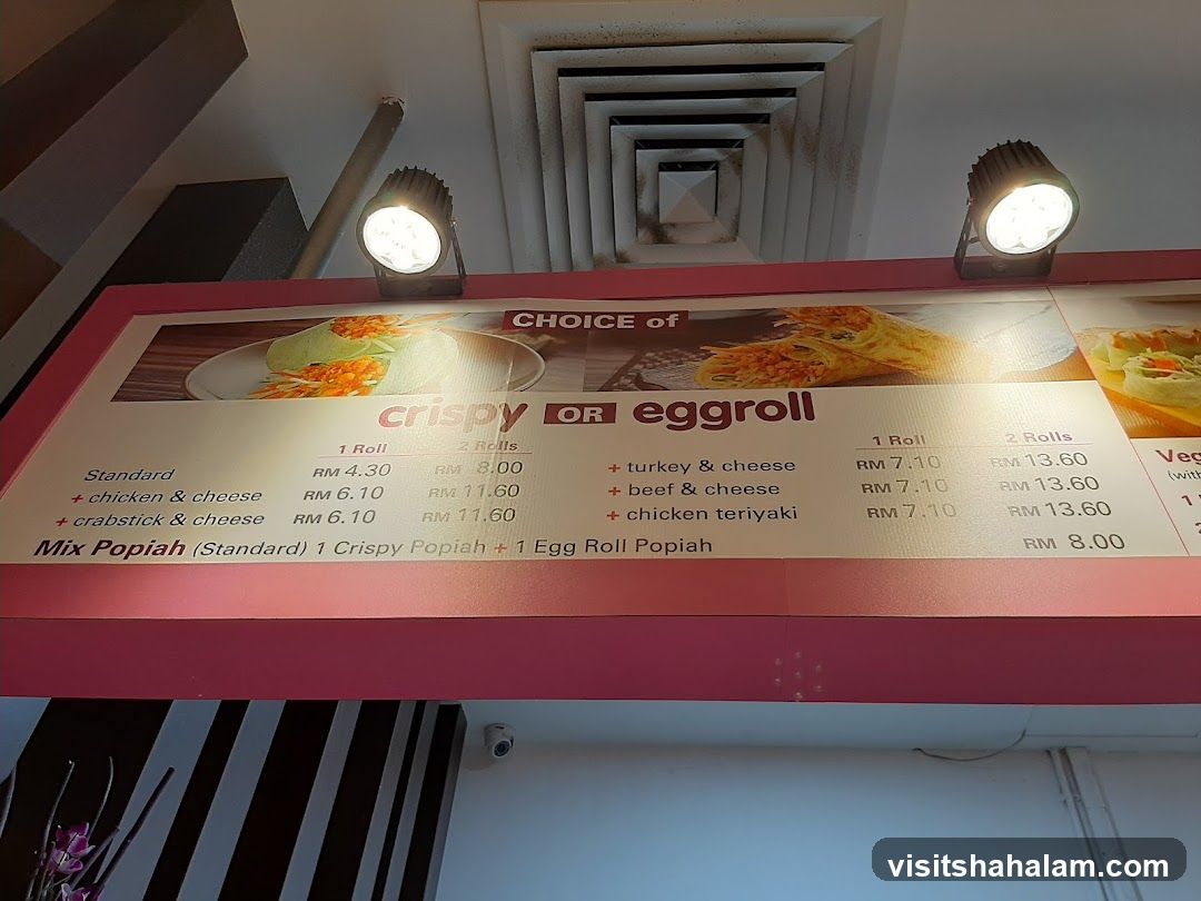 Crispy and Eggroll Menu