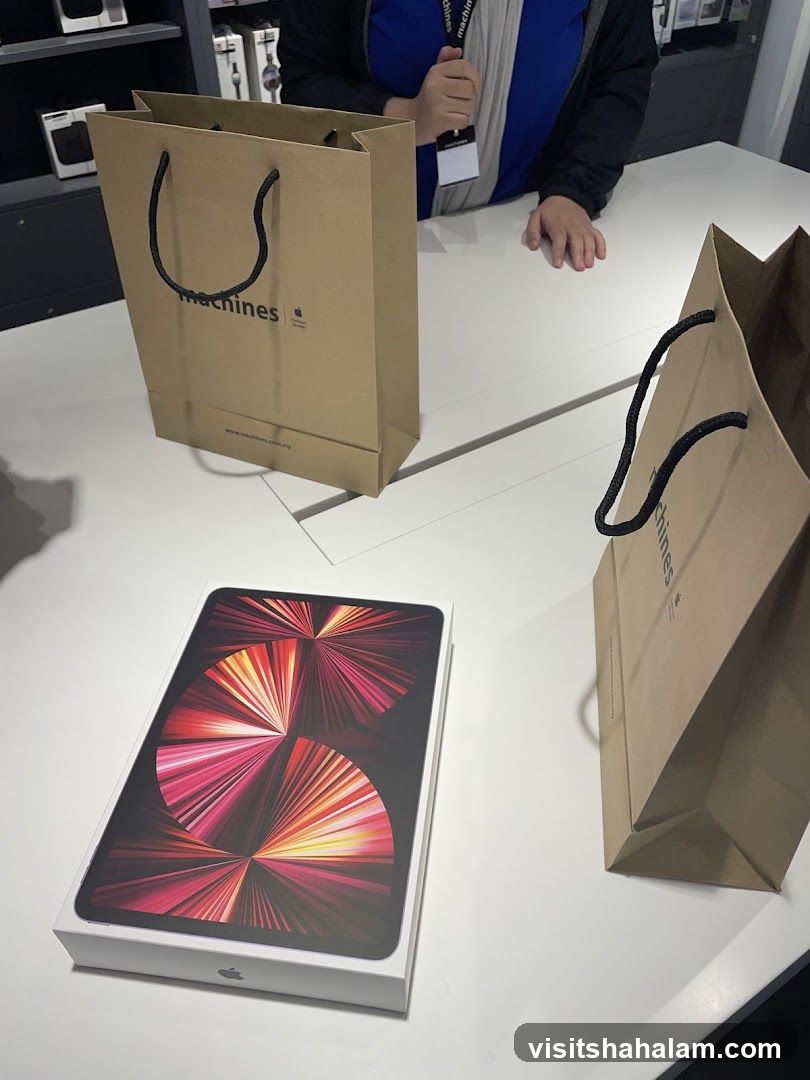 iPad Pro Box and Shopping Bags