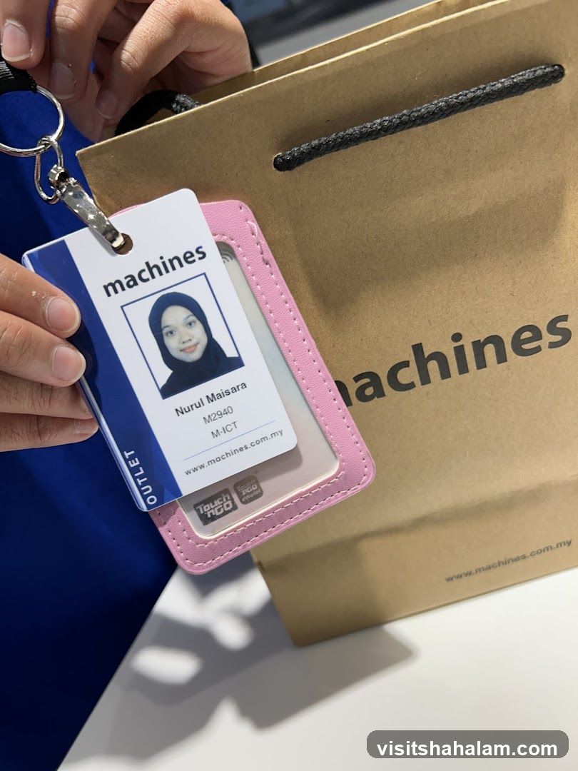 Employee ID Badge and Shopping Bag