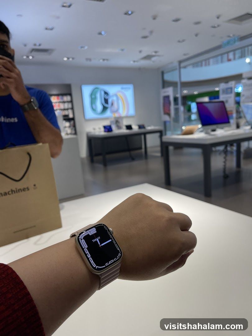Apple Watch on Wrist in Store