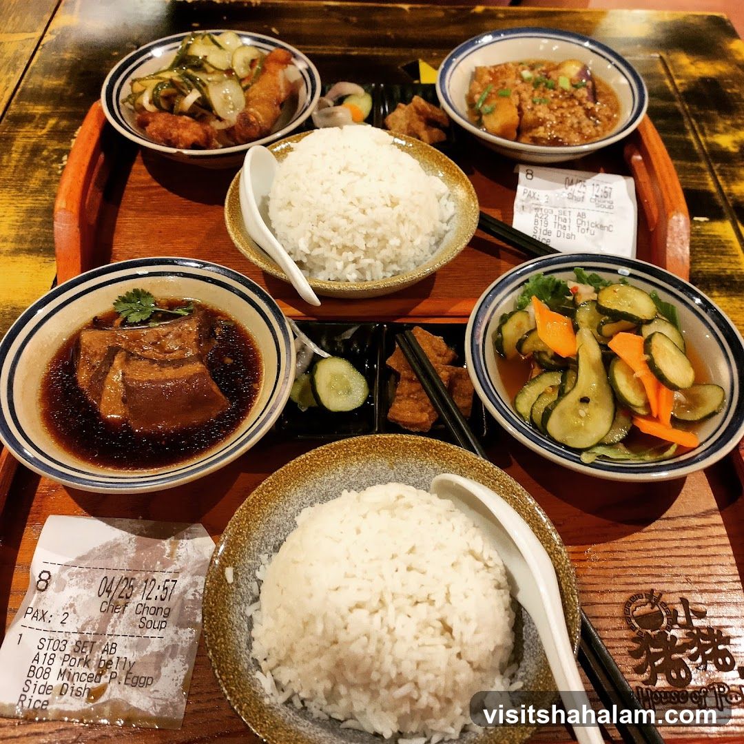 Meal Tray with Rice and Dishes