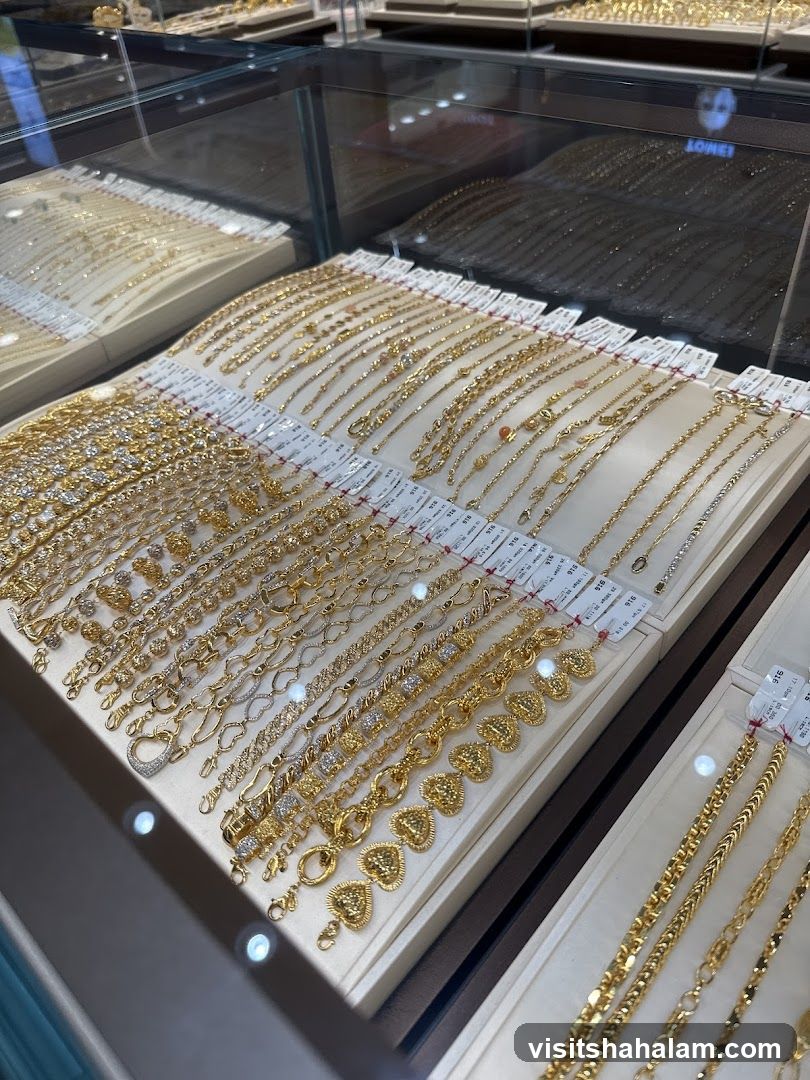 Gold Bracelets Display