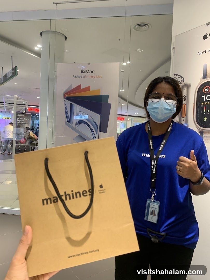 Employee with Shopping Bag