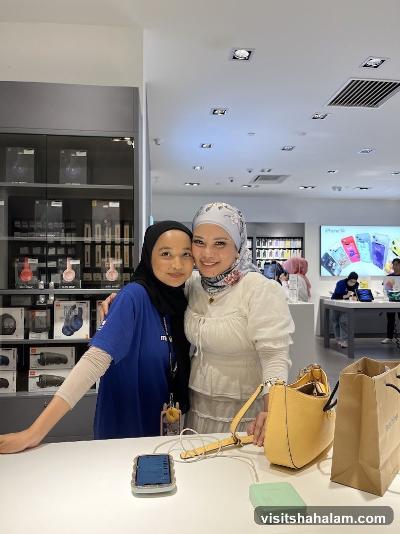 Two Women Posing in a Store