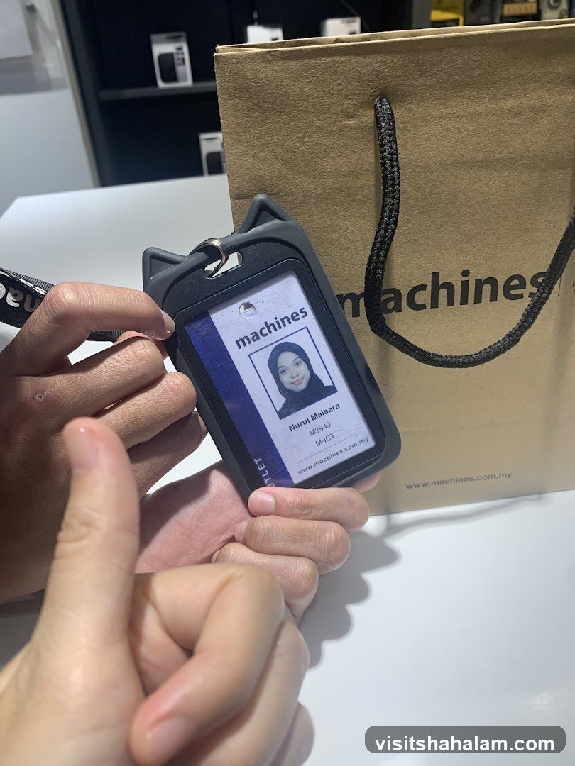 Employee ID Badge and Shopping Bag