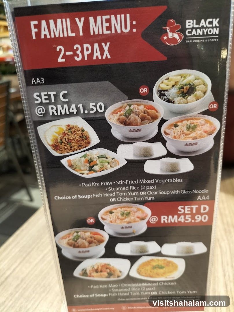 FAMILY MENU: 2-3PAX