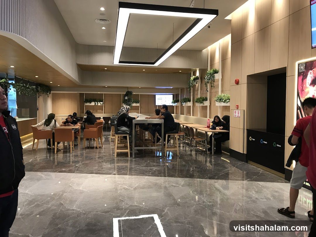 Modern Cafe Interior with Patrons