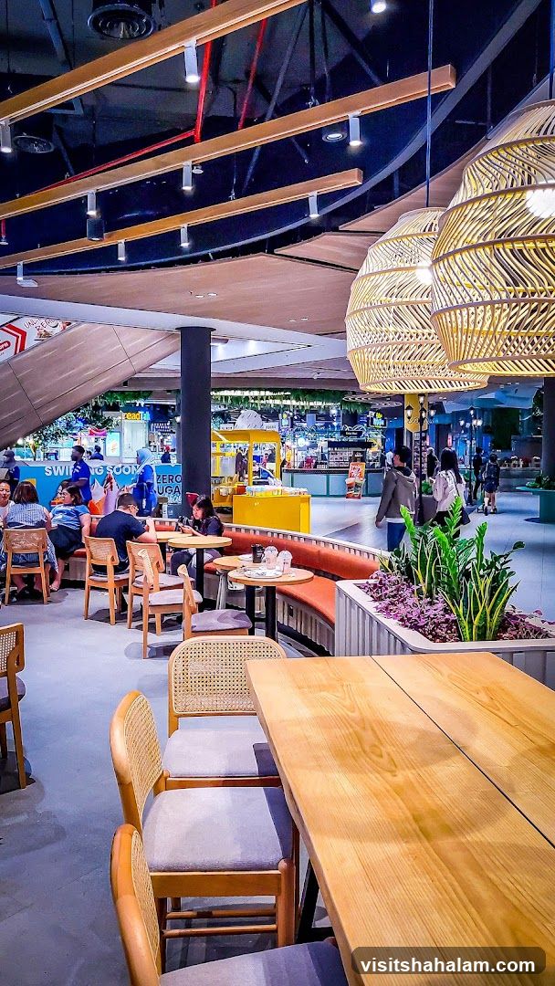 Indoor seating area with modern decor