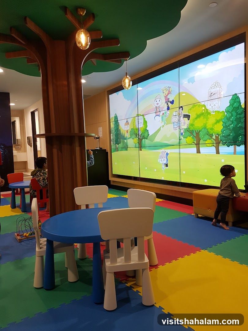 Children's Play Area with Interactive Screen