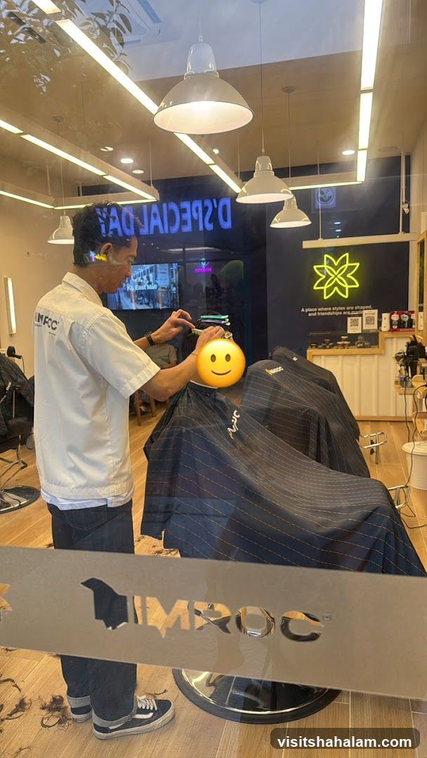 Barber cutting hair