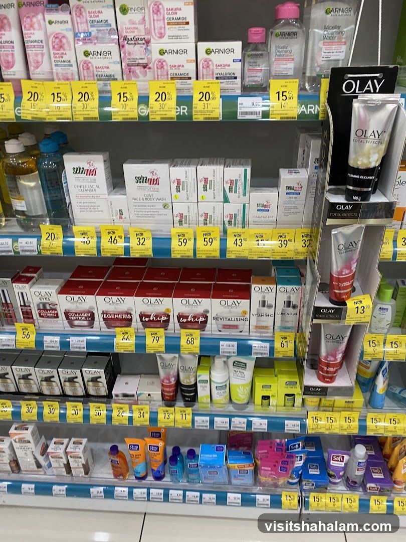 Skincare Products on Shelves