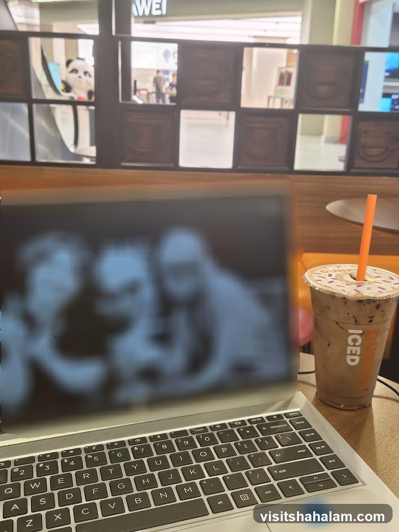 Laptop and Iced Coffee