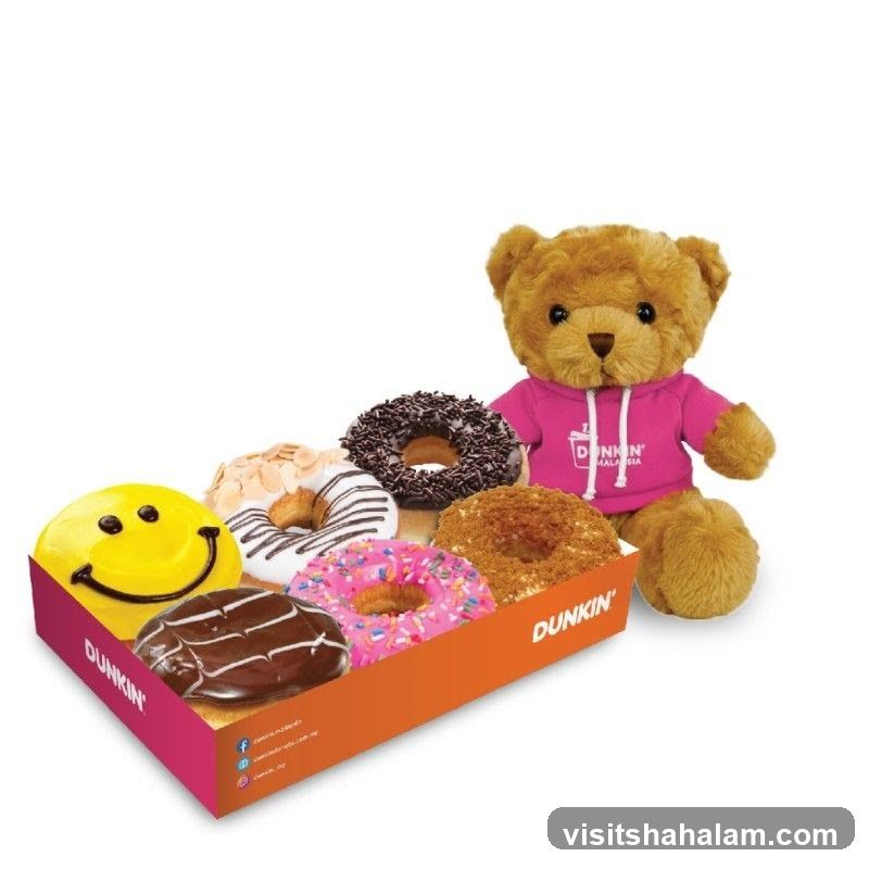 Dunkin' Donuts Box with Teddy Bear