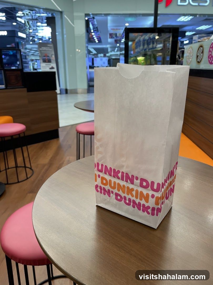 Dunkin' Bag on Table