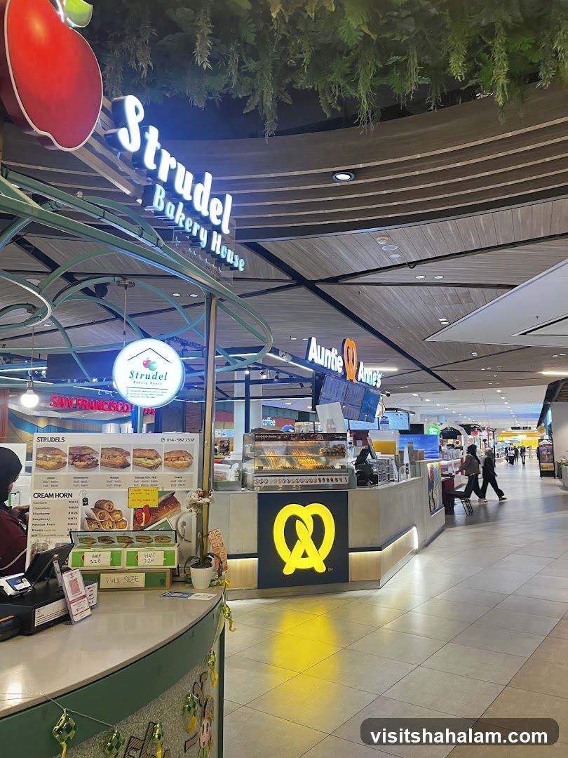 Bakery and Pretzel Stalls in a Mall