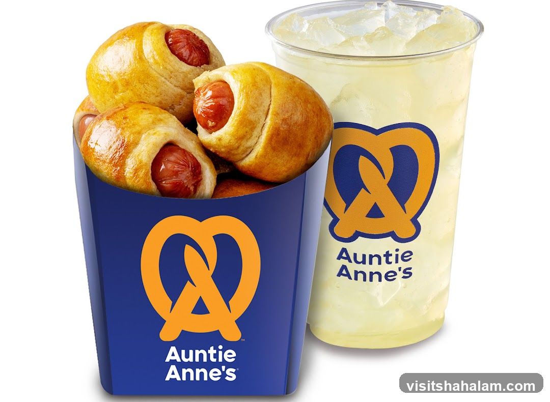 Auntie Anne's Pretzel Bites and Drink