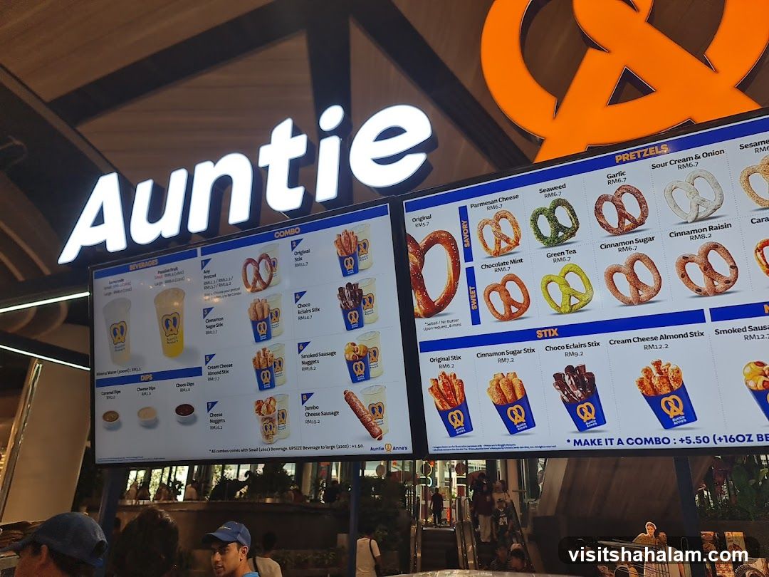 Auntie Anne's Menu