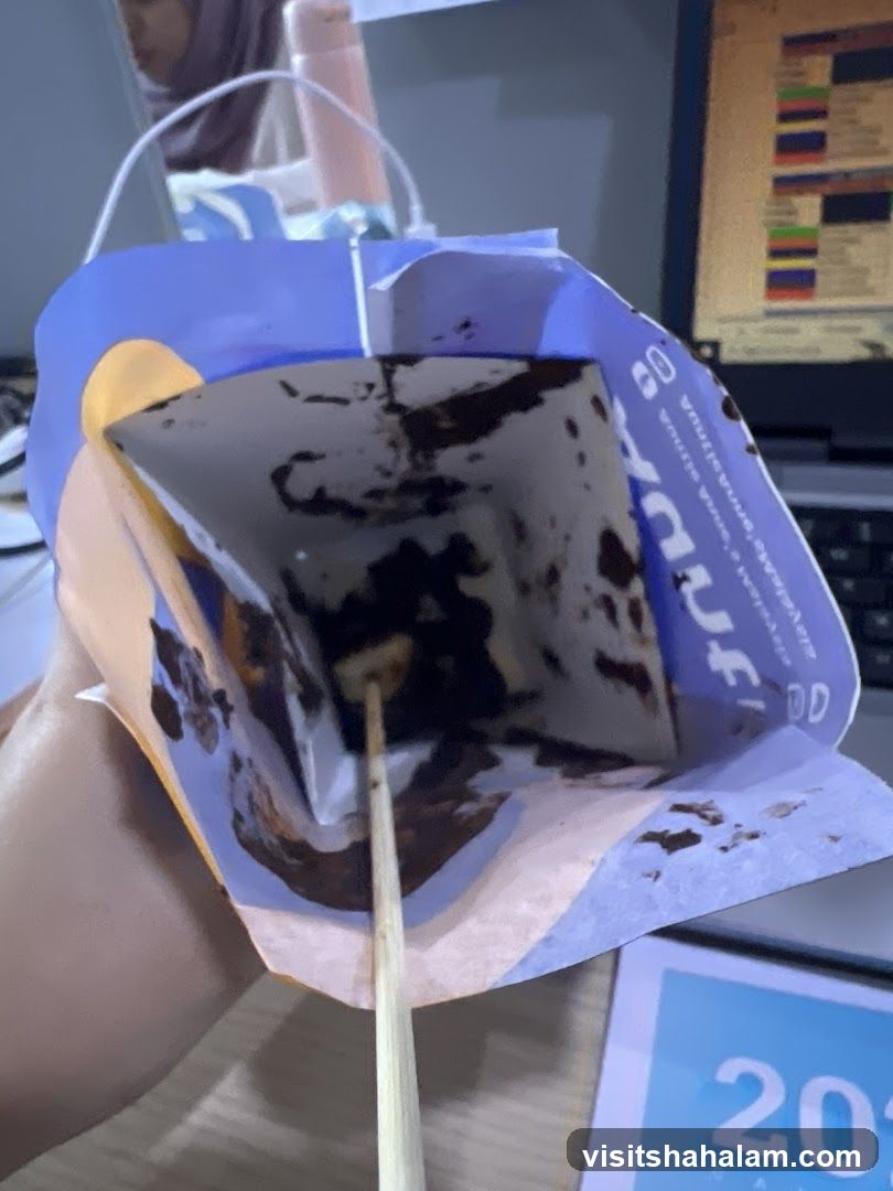 Chocolate dessert on a stick