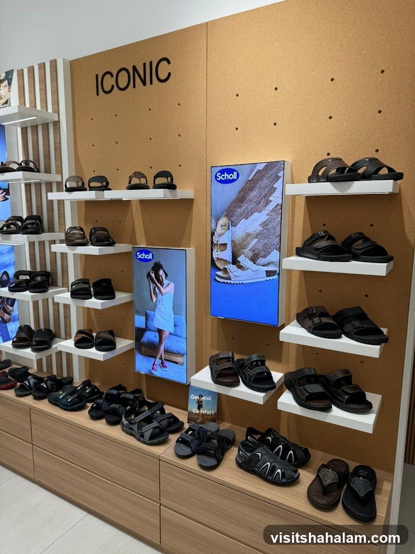 Scholl Sandals Display