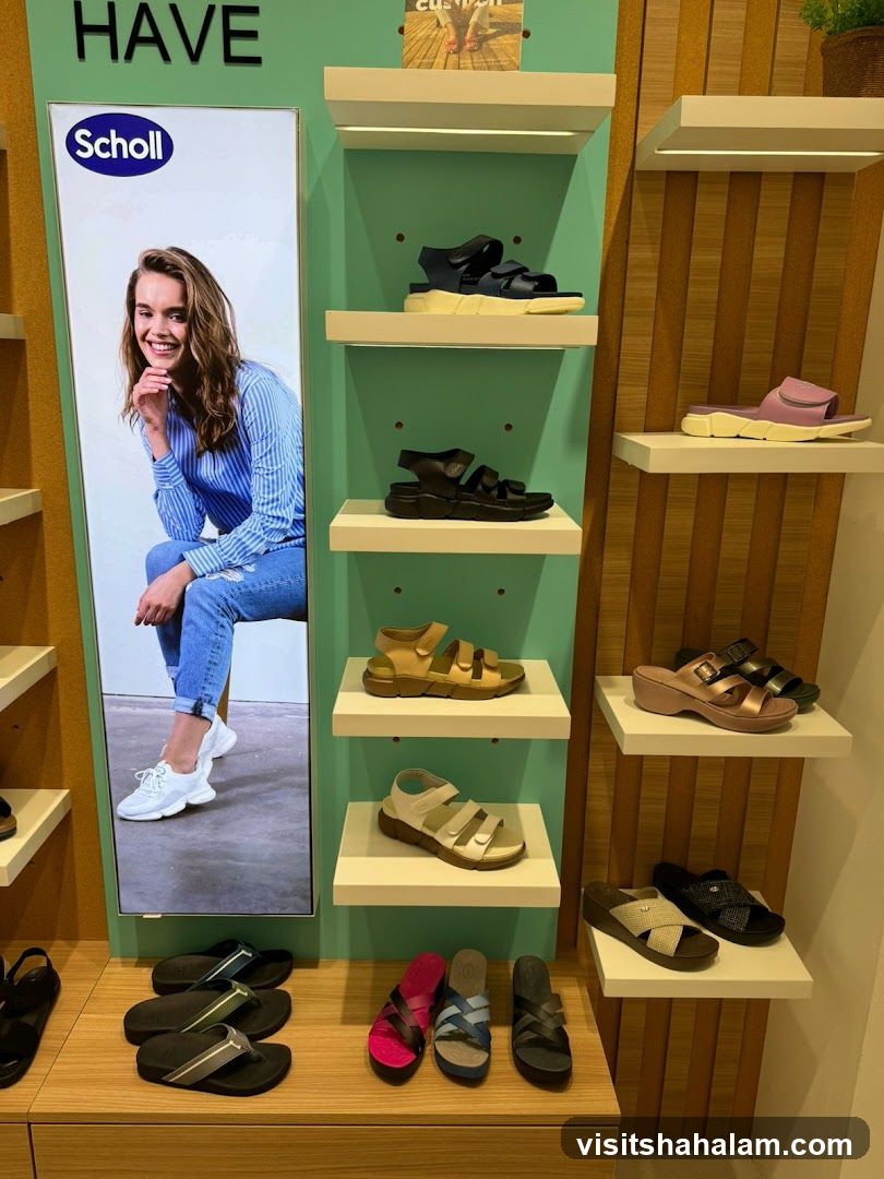 Scholl Sandals Display