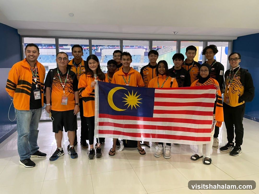 Malaysian Team with Flag
