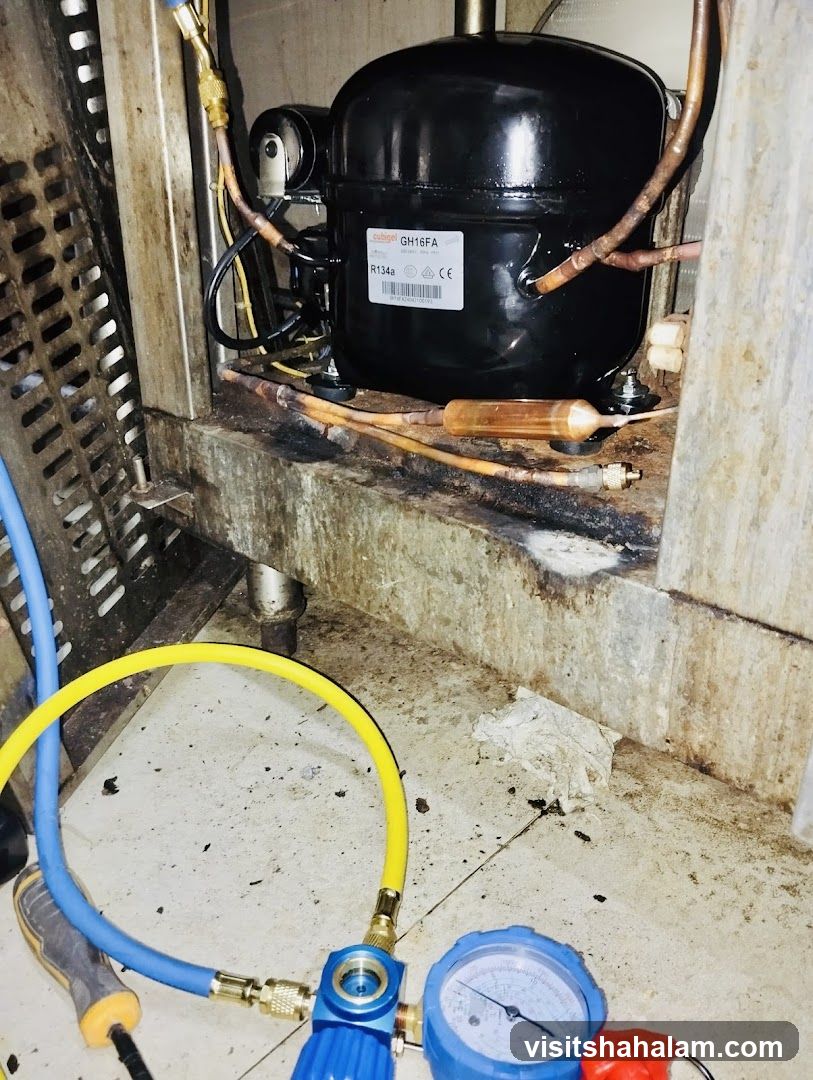 Refrigeration Compressor and Gauges