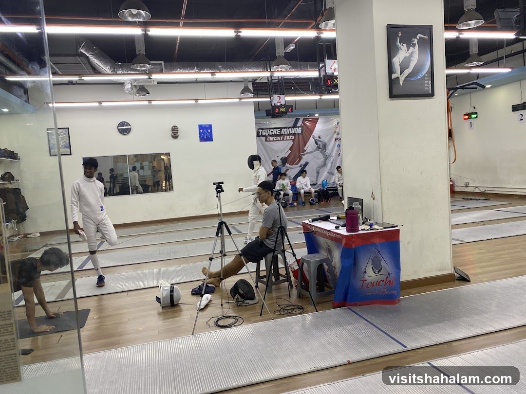 Fencing practice