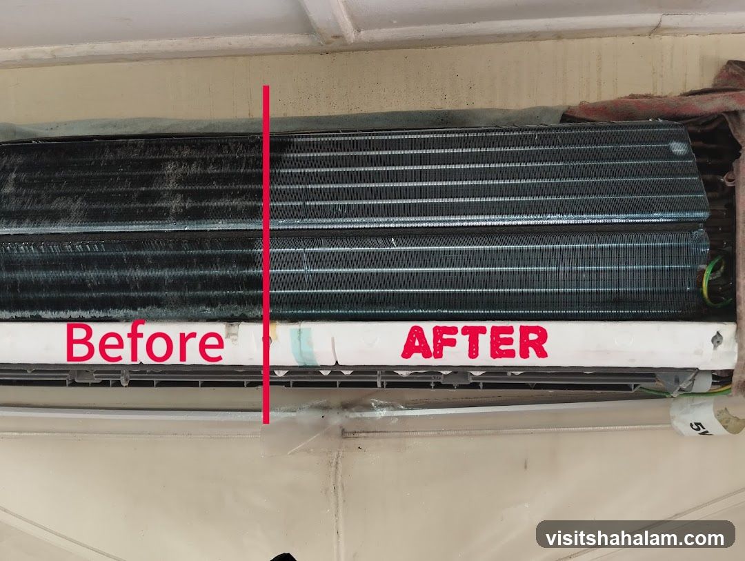 Air Conditioner Cleaning Before and After