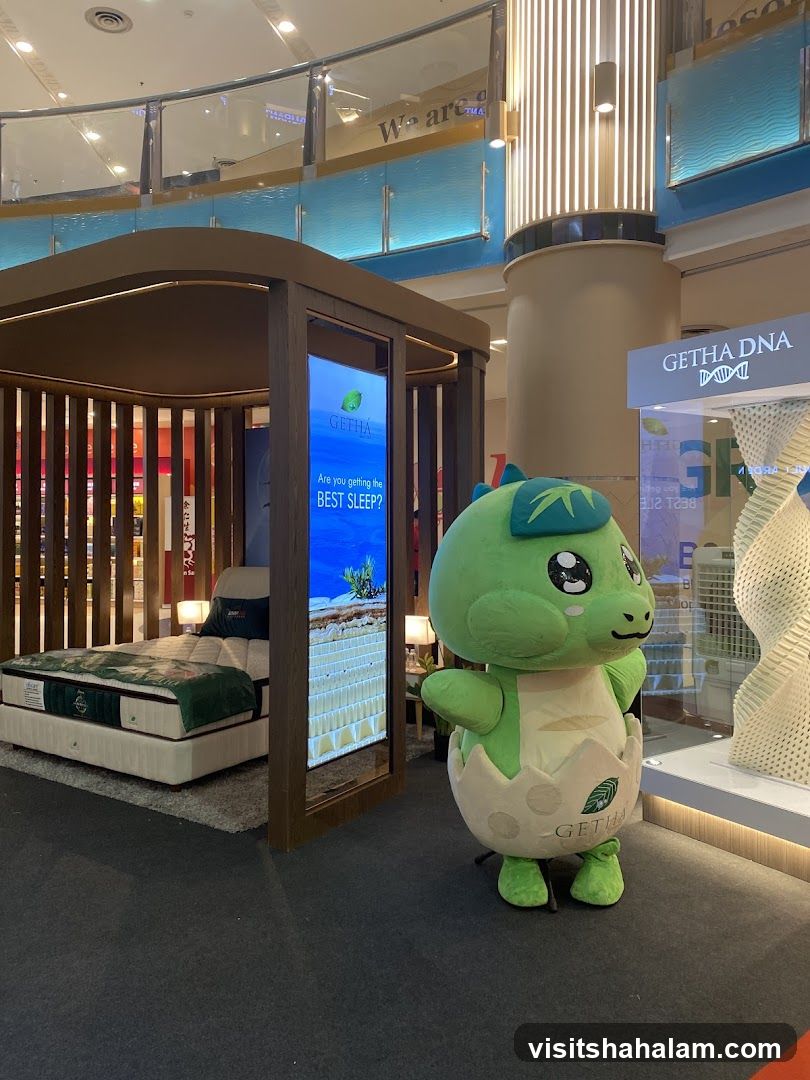 Mattress Store Display with Mascot