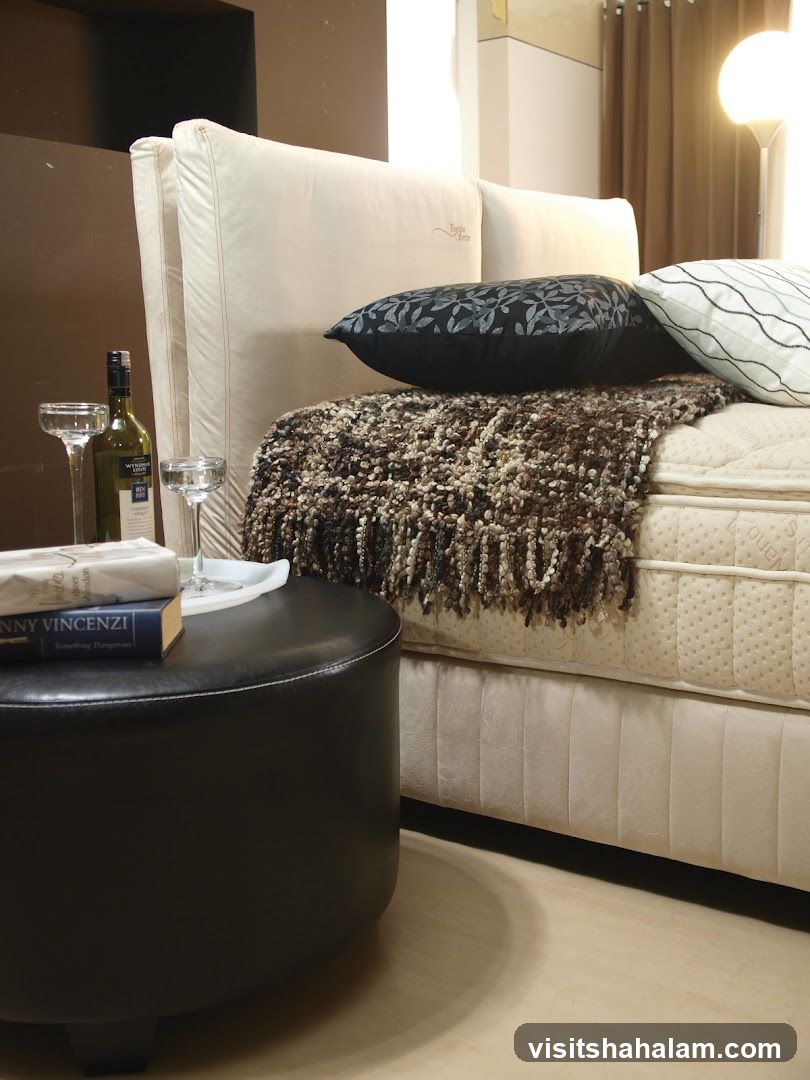Bedroom Vignette with Wine and Books