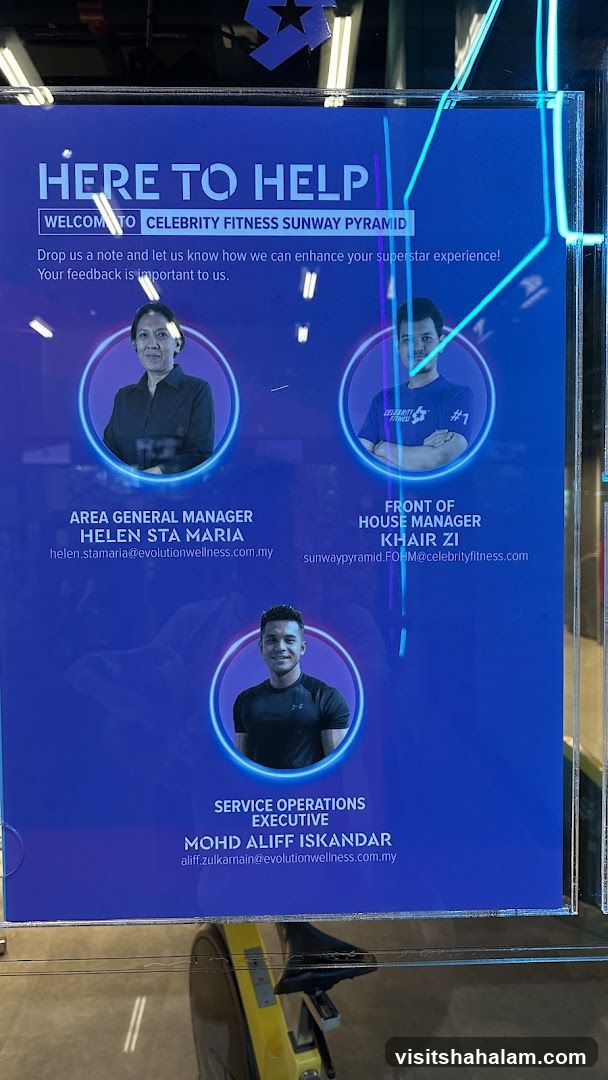 Celebrity Fitness Sunway Pyramid Staff Information