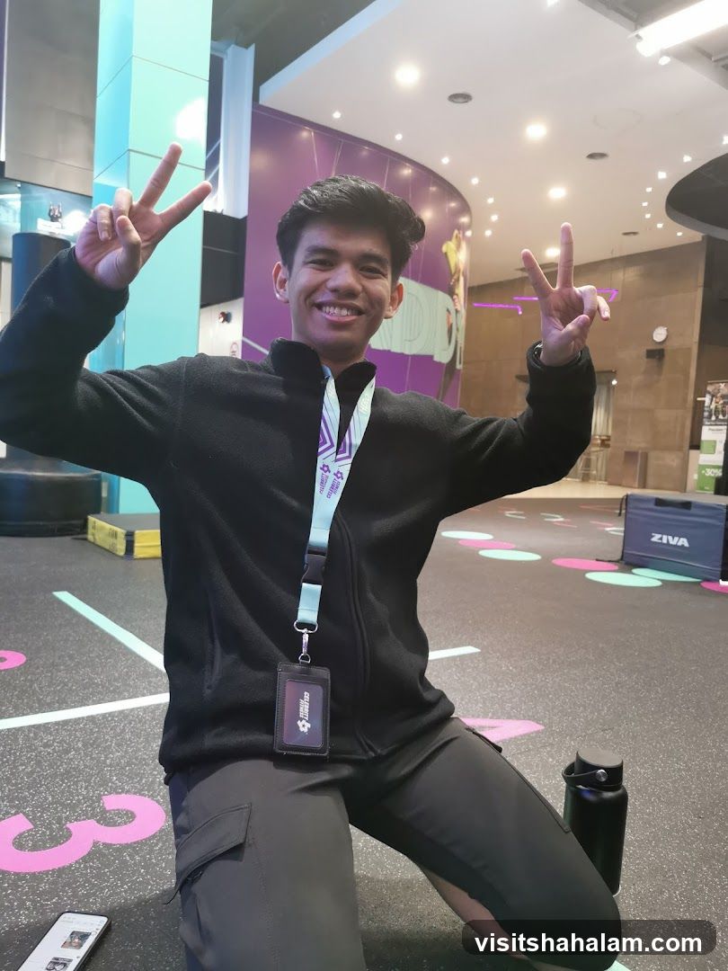 Man posing in a gym
