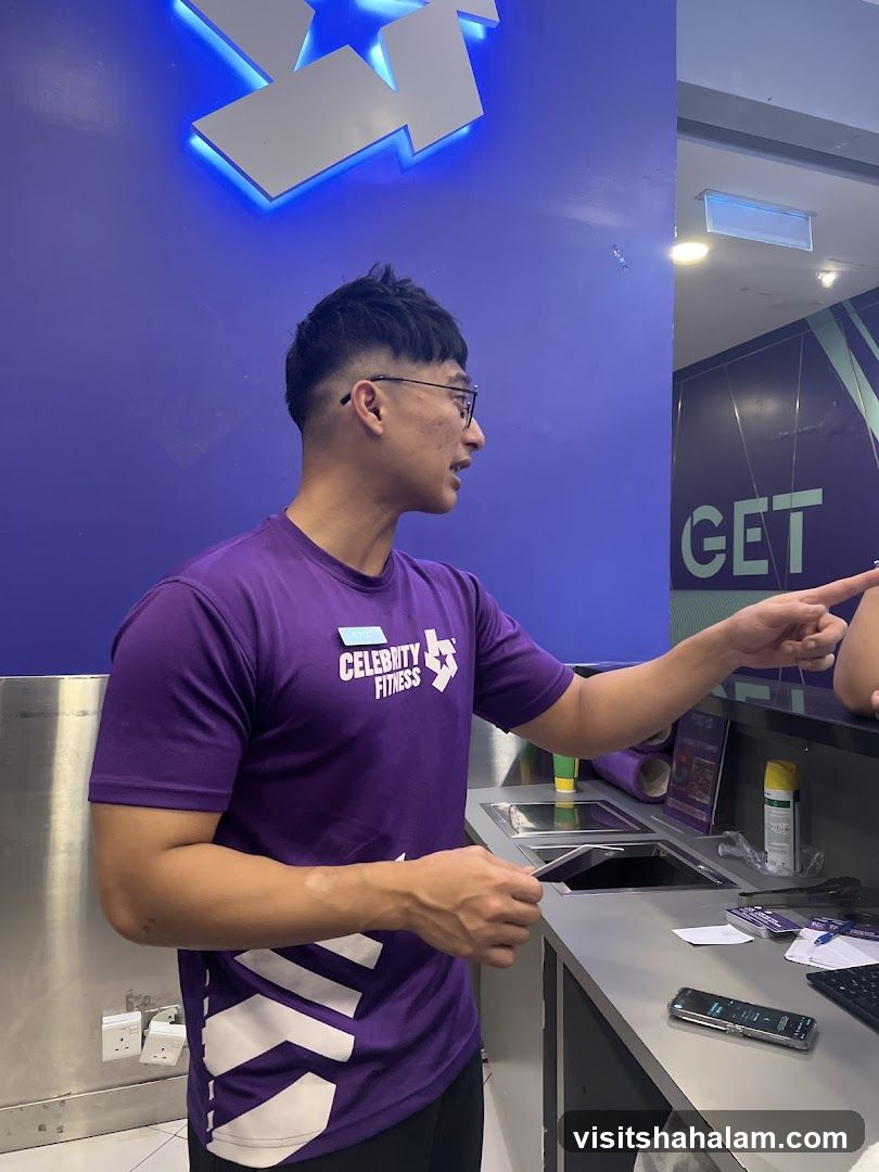 Gym Staff Member at Counter