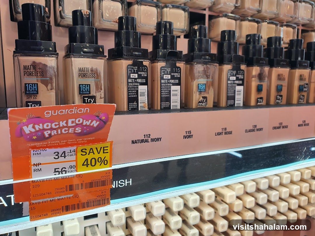Maybelline Fit Me Foundation Display