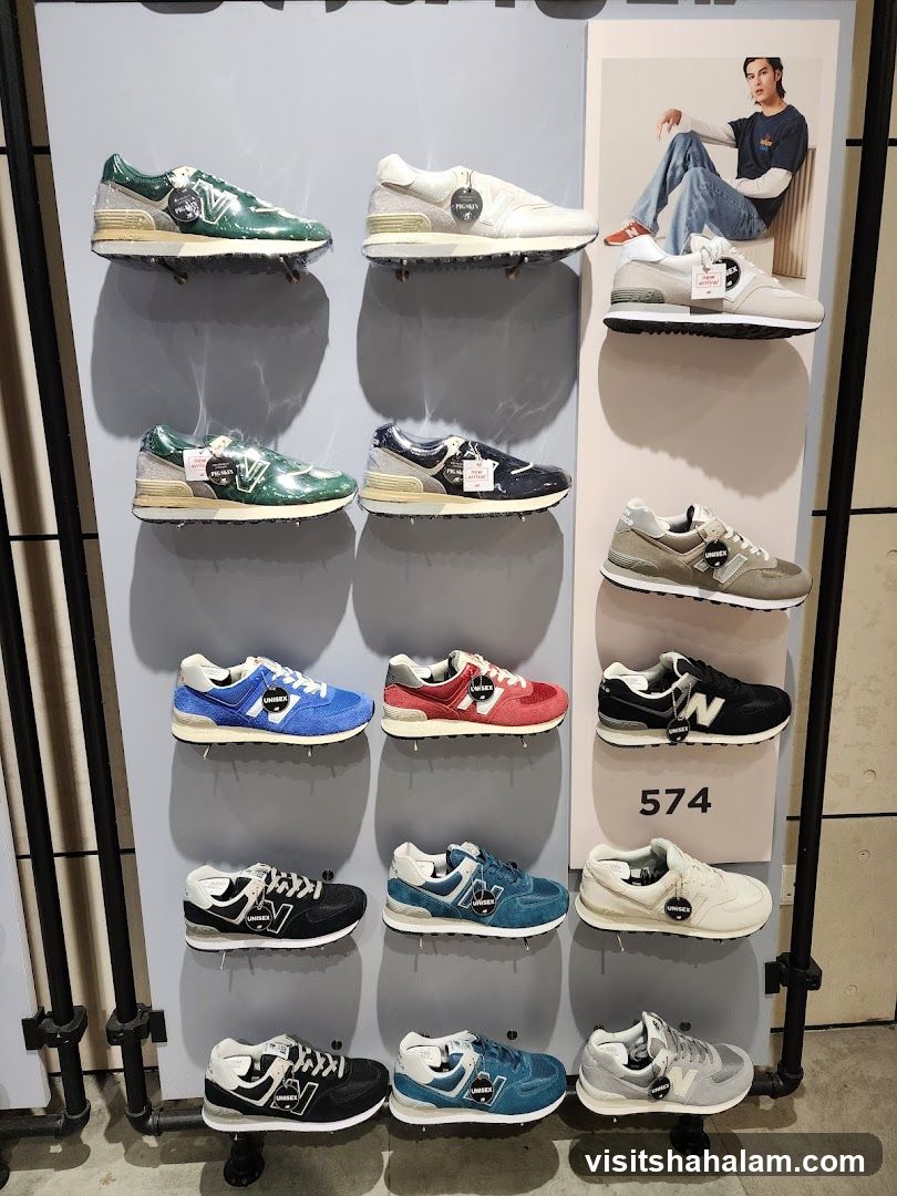 New Balance Sneakers Display