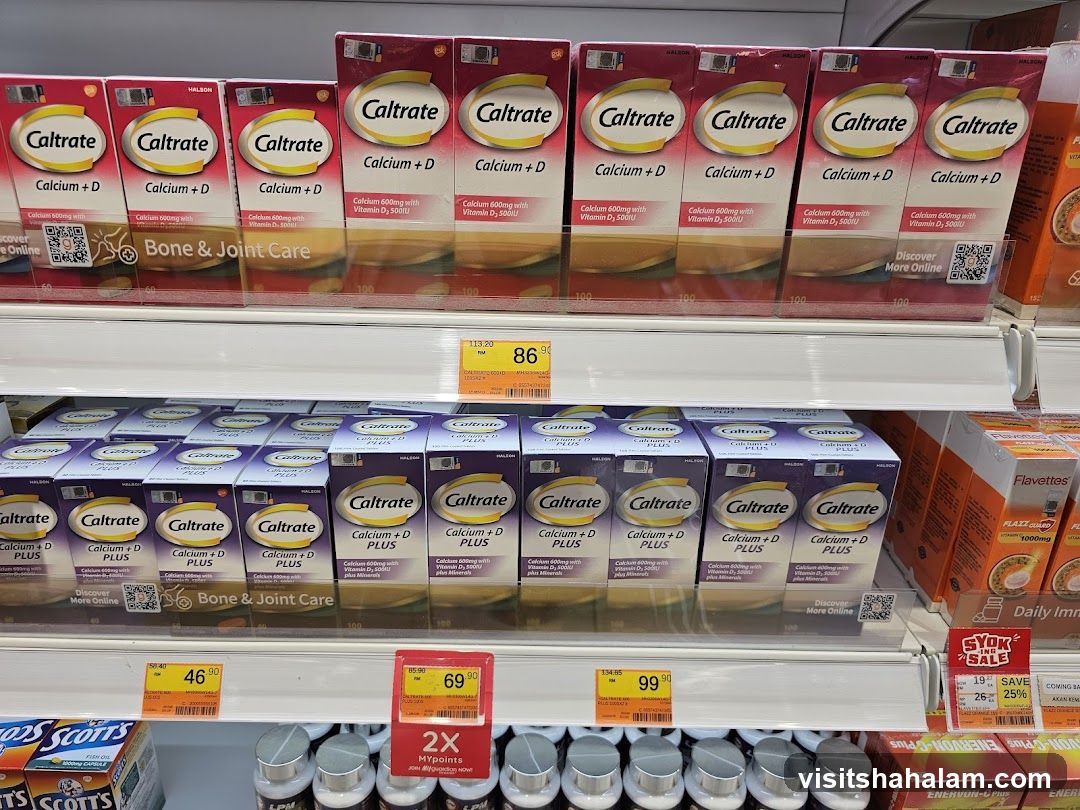 Vitamins and Supplements Display