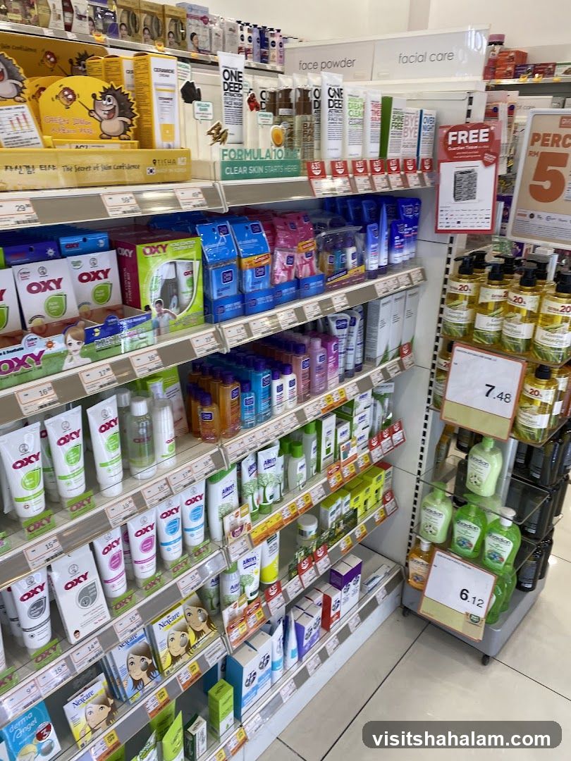 Skincare Products on Shelves