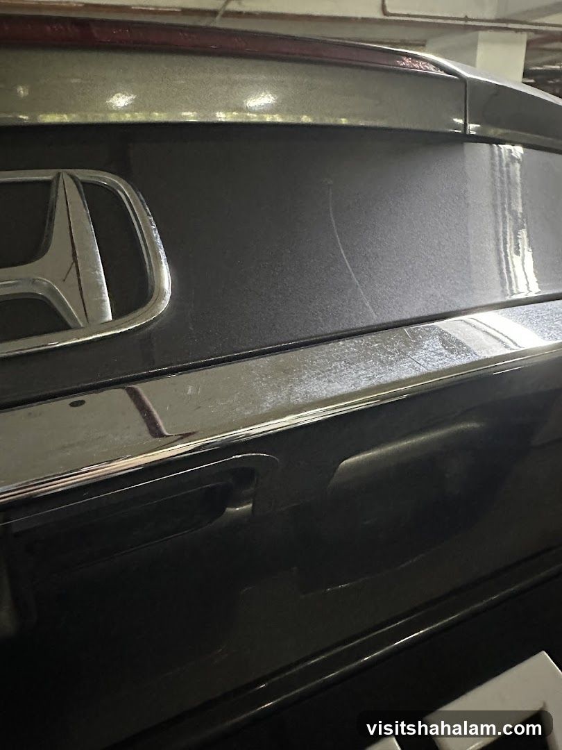 Honda Emblem on Car Trunk