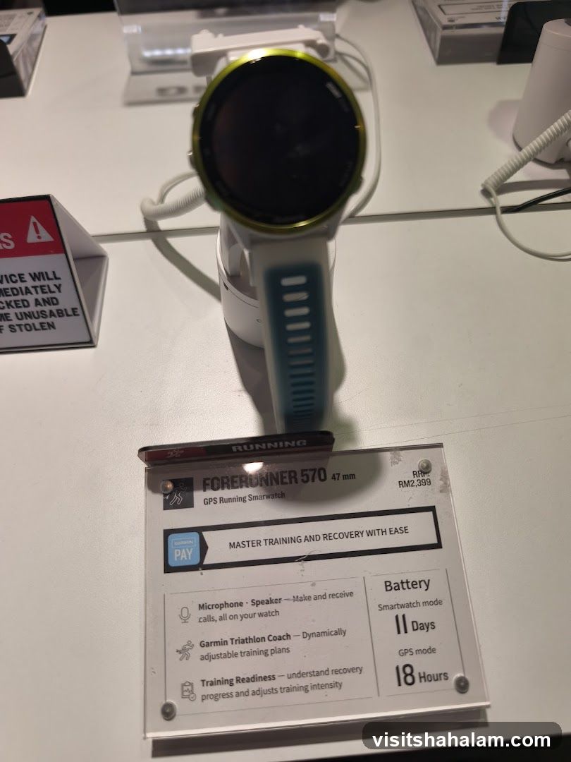 Garmin Forerunner 570 Smartwatch Display