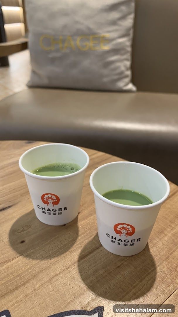 Two cups of matcha tea