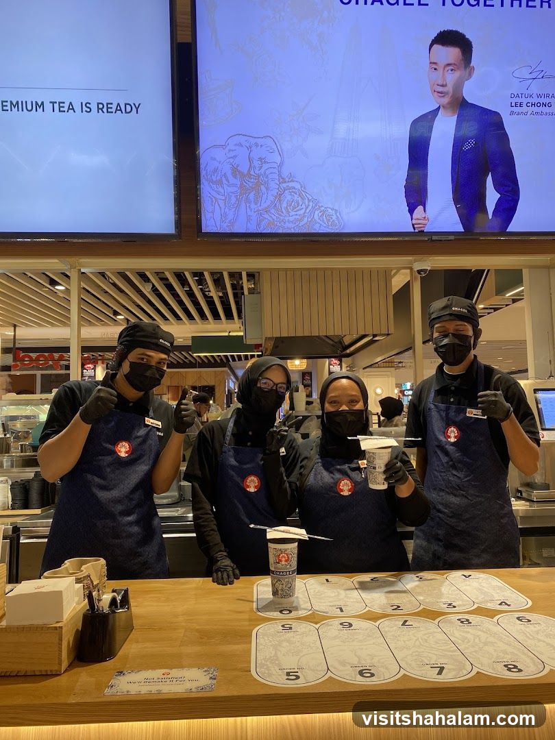 Staff at a Tea Counter