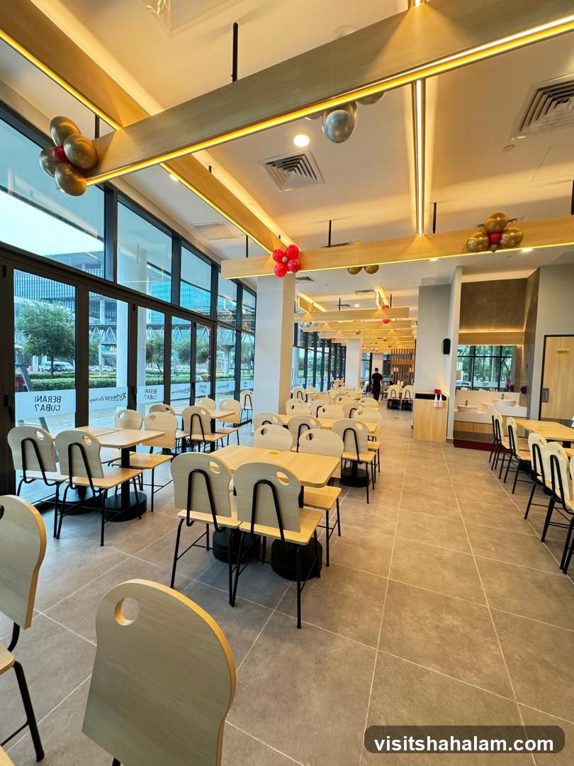 Restaurant Interior with Balloons