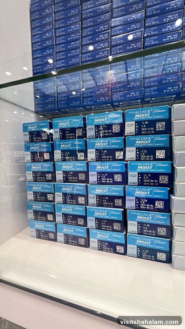 Contact Lenses Display