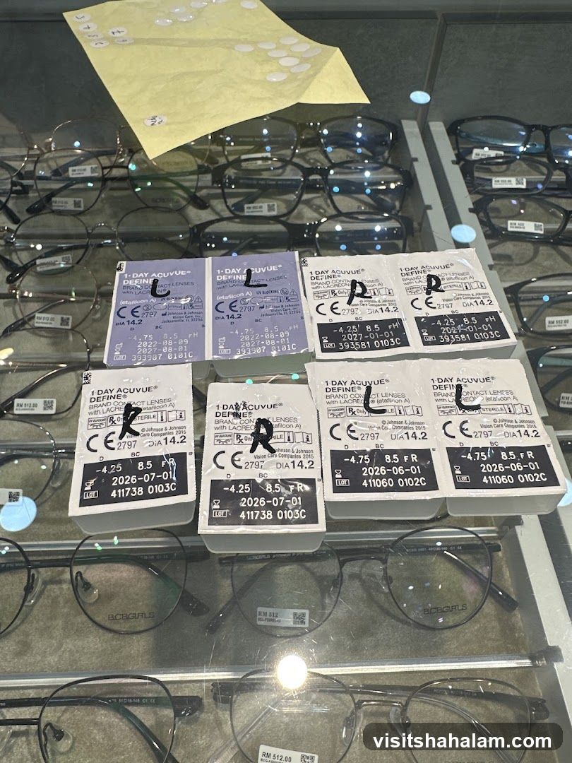 Contact Lenses and Eyeglasses Display