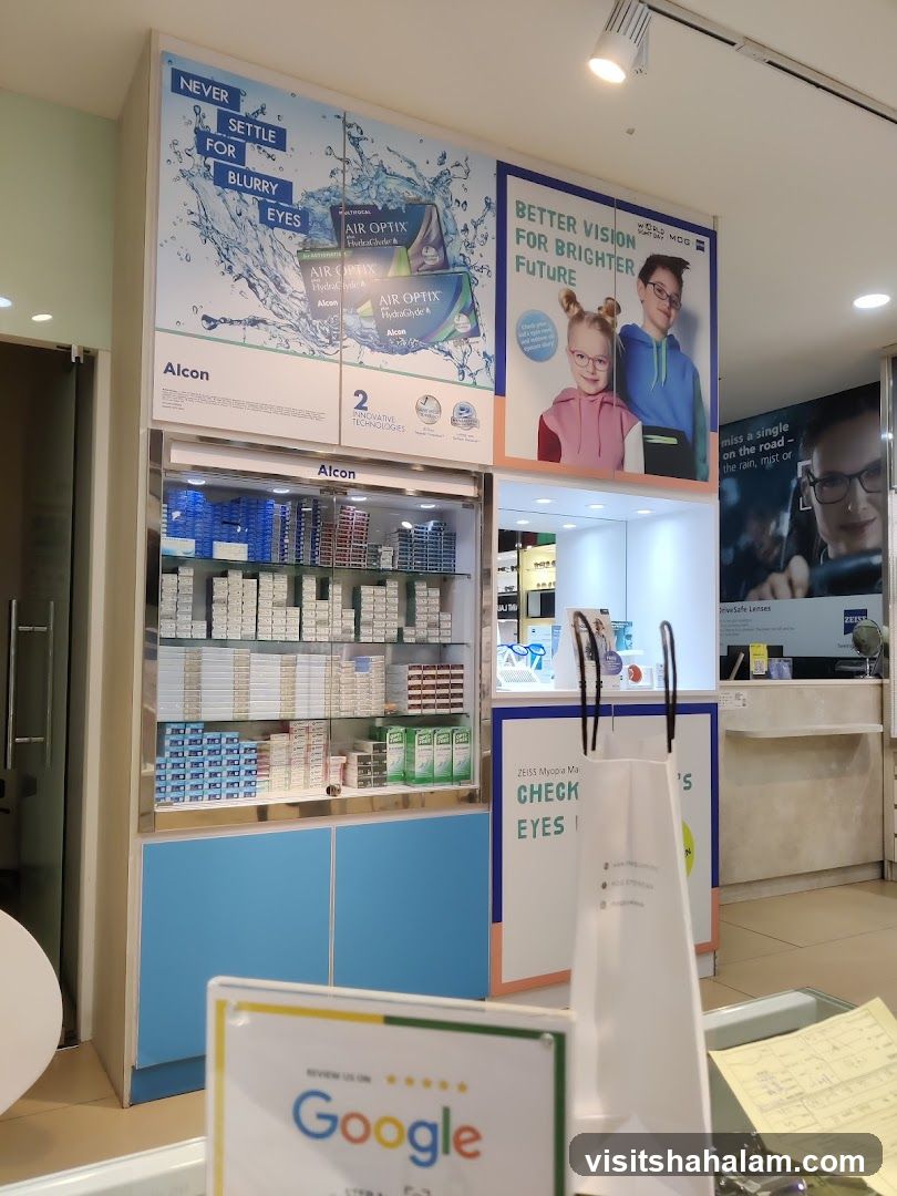 Eye care products display