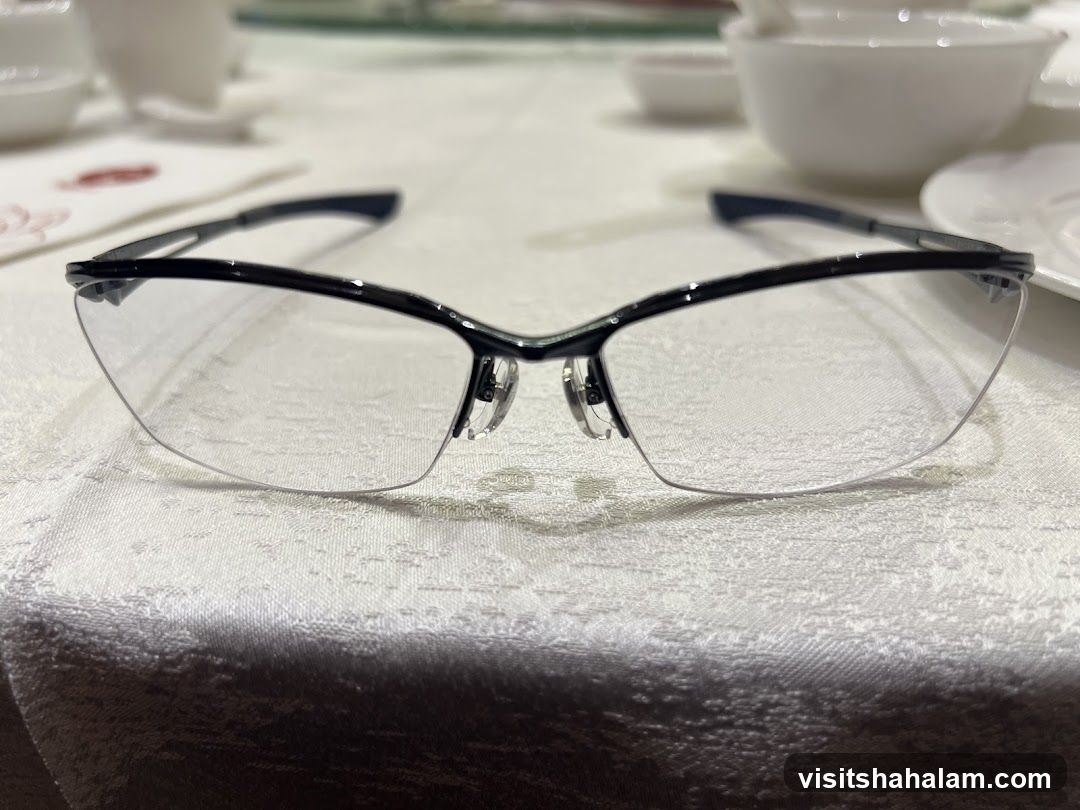 Eyeglasses on a table