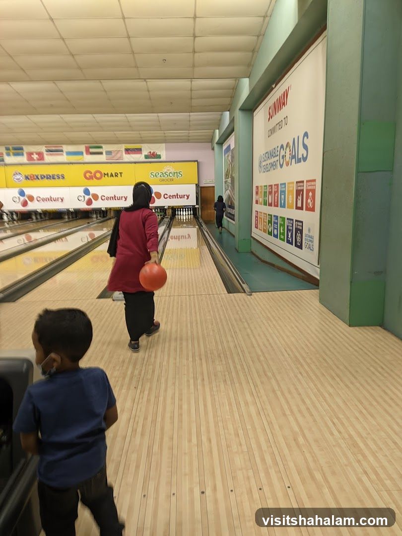 Bowling Alley with Advertising